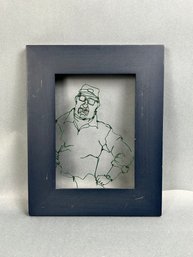 Small Mixed Media Of Man In Frame