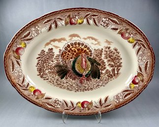 Vintage Large Transferware Turkey Platter