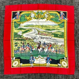 Hermes Les Armees En Campagne Silk Scarf