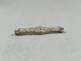 Art Deco Platinum And Diamond Pin