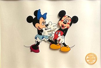 Vintage Walt Disney Company Minnie Loves Mickey Serigraph Cel