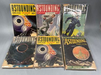 Lot Of 6 Vintage Astounding Science Fiction Publications