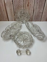 Lot Of 5 Crystal Tableware Pieces*Local Pick-Up Only*