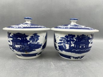 Pair Of Chinese Porcelain Ginger Containers.