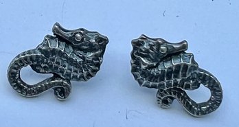 Seahorse Studded Earrings -no Backs