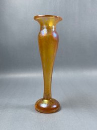 Vintage Iridescent Studio Art Glass Vase