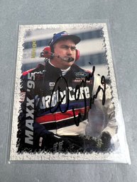 Autographed 1995 Maxx Race Cards Donnie Wingo Card.