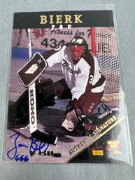 Autographed 1995 Signature Rookies Zac Bierk Card.