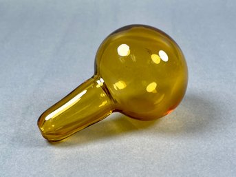 Large Vintage Handblown Amber Stopper