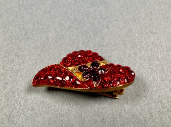 Red Rhinestone Hat Pin