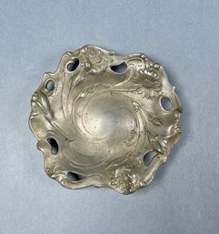 Small Metal Art Nouveau Trinket Dish