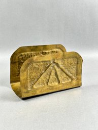 Brass Embossed Napkin / Letter Holder