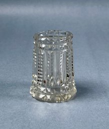 Small Cut Crystal Toothpick Holder