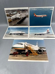 Lot Of 5 Boeing Aircraft Photographs Some Are Numbered