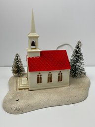 Christmas Village Church Music Box