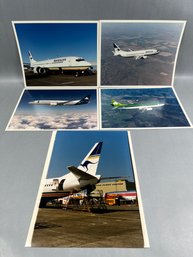 Lot Of 5 Boeing Aircraft Photographs Some Are Numbered.