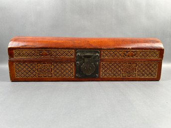 Antique Asian Pigskin Box