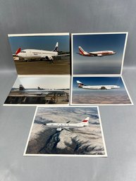 Lot Of 5 Boeing Aircraft Photographs Some With Numbers On The Back.