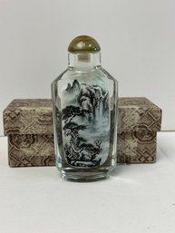 Chinese Snuff Bottle With Box