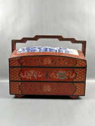 Antique Chinese Lacquer Food Box