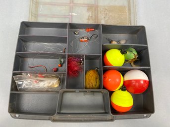 Small Tackle Box With Fishing Supplies.