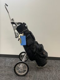Datrek Golf Bag/Cart & Mixed Lot Of Clubs