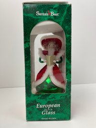 Vintage Santas Best Hand Blown Glass Ornament Christmas Caroler
