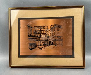 Pike Place Copper Etching.