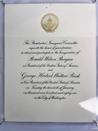 Invitation And Program To The Inauguration Of President Ronald Wilson Reagan.