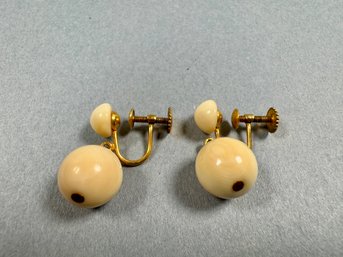 Vintage Gold Filled Screw Back Earrings