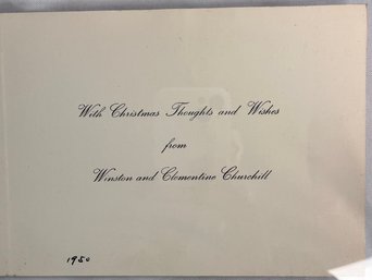 1950 Christmas Card From Winston And Clementine Churchill.