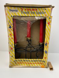 Holiday Christmas 3 Light Candolier IN BOX UNTESTED