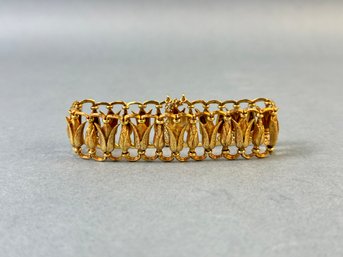 18k Yellow Gold Tulip Bracelet