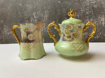 Limoges Daisy Pattern Creamer And Sugar *Local Pick-Up Only*