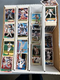 12x15 Inch Box With 2 Rows Of 1993 Topps Gold Cards And 1/3 Row Of 1993 Regular Topps Cards All Baseball.