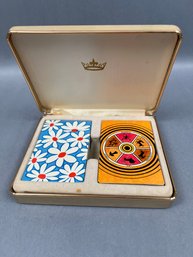 2 Decks Of Vintage Playing Cards In A Handy Case.