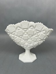 Milk Glass Fan Vase -local Pickup Only