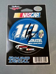 Autographed Nascar Ryan Newman Decal.