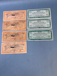 7 Vintage B And M Food Center Auction Bucks.