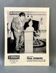 3 Stooges Convention Vintage Moe Howard 8x10 Inch Poster.