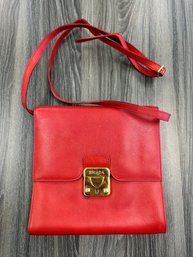 Vintage Red Escada Leather Purse