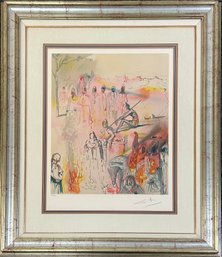 Salvador Dali Tancreds Oath From The Suite Marquis De Sade Print Framed *local Pick Up Only*