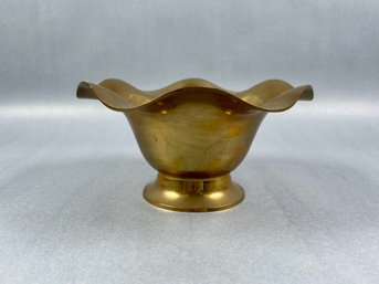 Vintage Brass Compote Style Planter - Monterey, CA