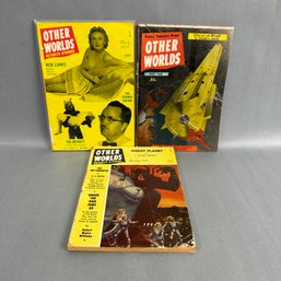 3 Other Worlds Magazines - 1957