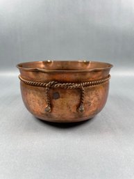 1993 Claire Burke Hammered Copper Bowl