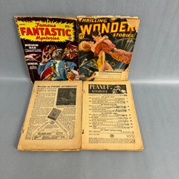 Lot Of 4 Sci-Fi Magazines From The 40s