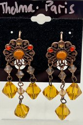 Thelma Paris Fall Colors, Pierced Dangle Earrings