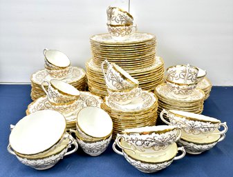 Large Coalport Anniversary Gold Gilded China Set