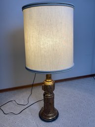Vintage Brass Colored Tablelamp With Shade *Local Pick-Up Only*