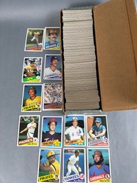 Box Of 1985 Topps Baseball Cards.